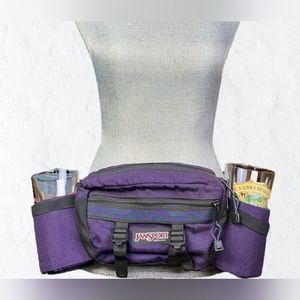 Vintage 90s Jansport Fanny Pack Waist Hiking Bag With Bottle Holders